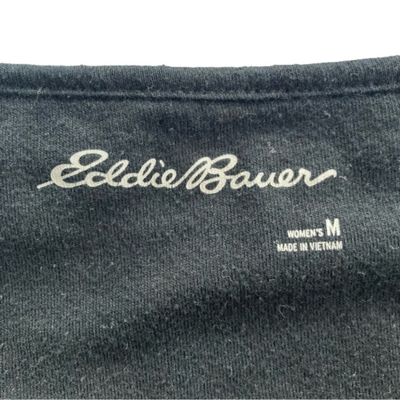 Eddie Bauer black & gray striped cotton blend boat neck long sleeve tee.… - Picture 5 of 9